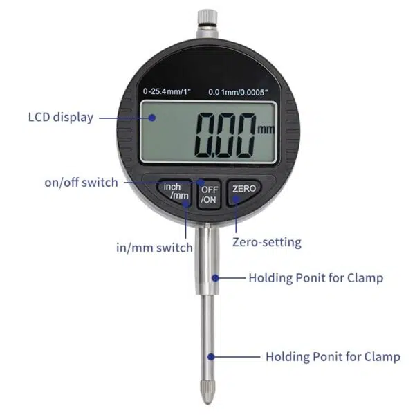 2 0.01mm Electronic Micrometer 0.00005 Electronic Digital Dial Indicator
