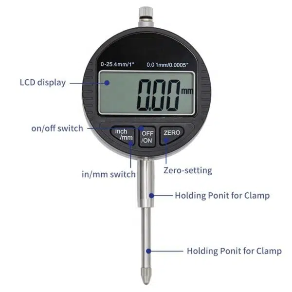 Electronic-Digital-Dial-Indicator12 0.01mm Electronic Micrometer 0.00005 Electronic Digital Dial Indicator